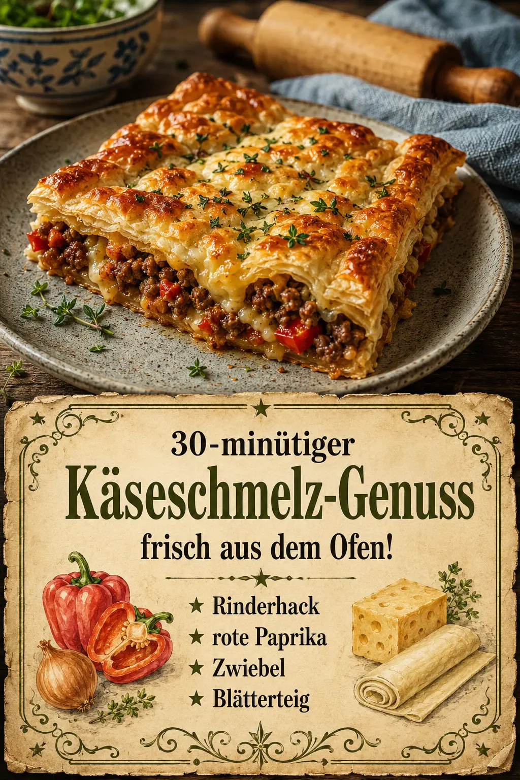 30-minütiger Käseschmelz-Genuss frisch aus dem Ofen!