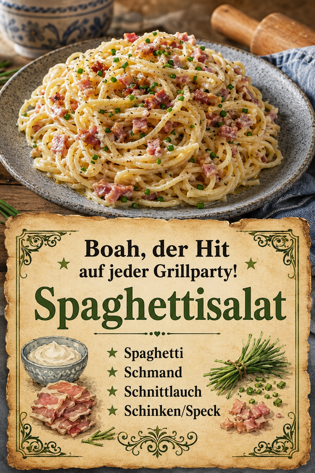 Boah, der Hit auf jeder Grillparty! Spaghettisalat