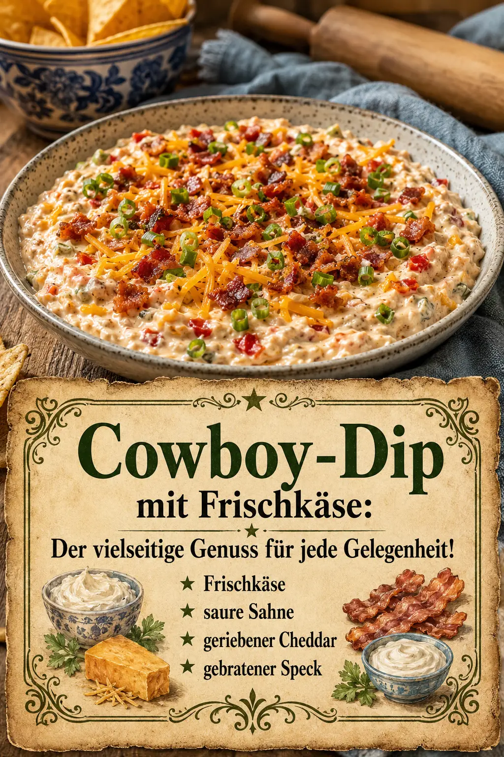 Cowboy-Dip mit Frischkäse: Der vielseitige Genuss für jede Gelegenheit!
