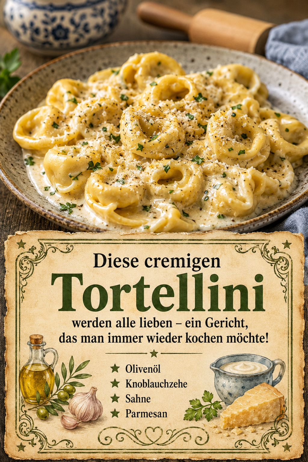 Diese cremigen Tortellini werden alle lieben – ein Gericht, das man immer wieder kochen möchte!