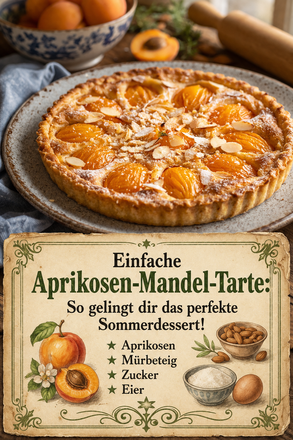 Einfache Aprikosen-Mandel-Tarte: So gelingt dir das perfekte Sommerdessert!