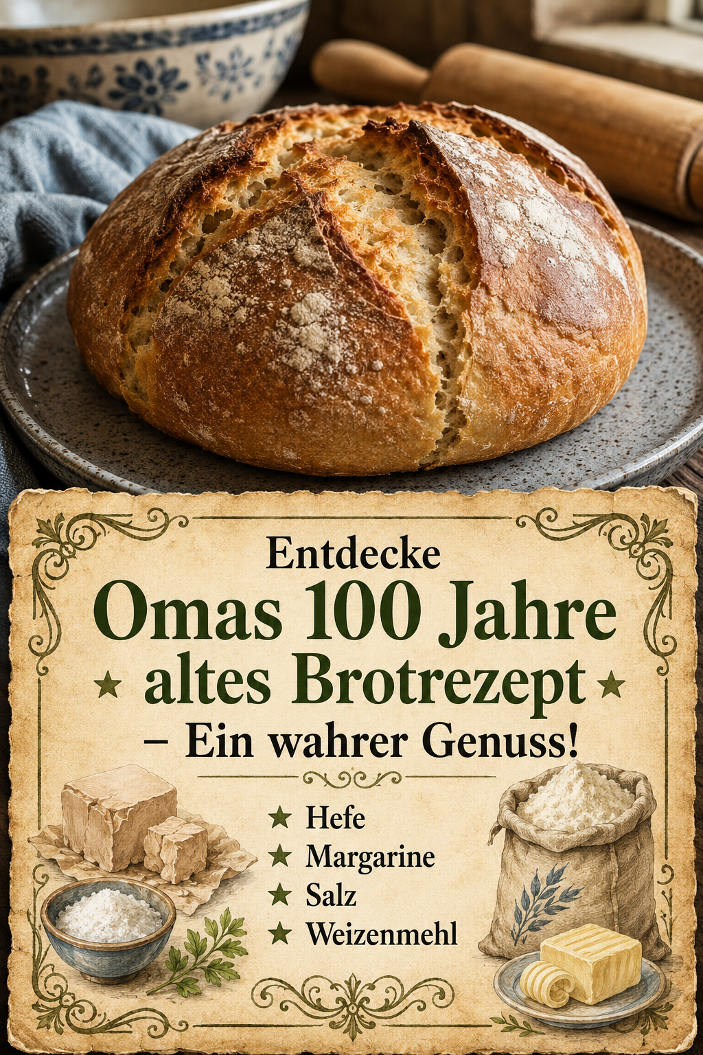 Entdecke Omas 100 Jahre altes Brotrezept – Ein wahrer Genuss!