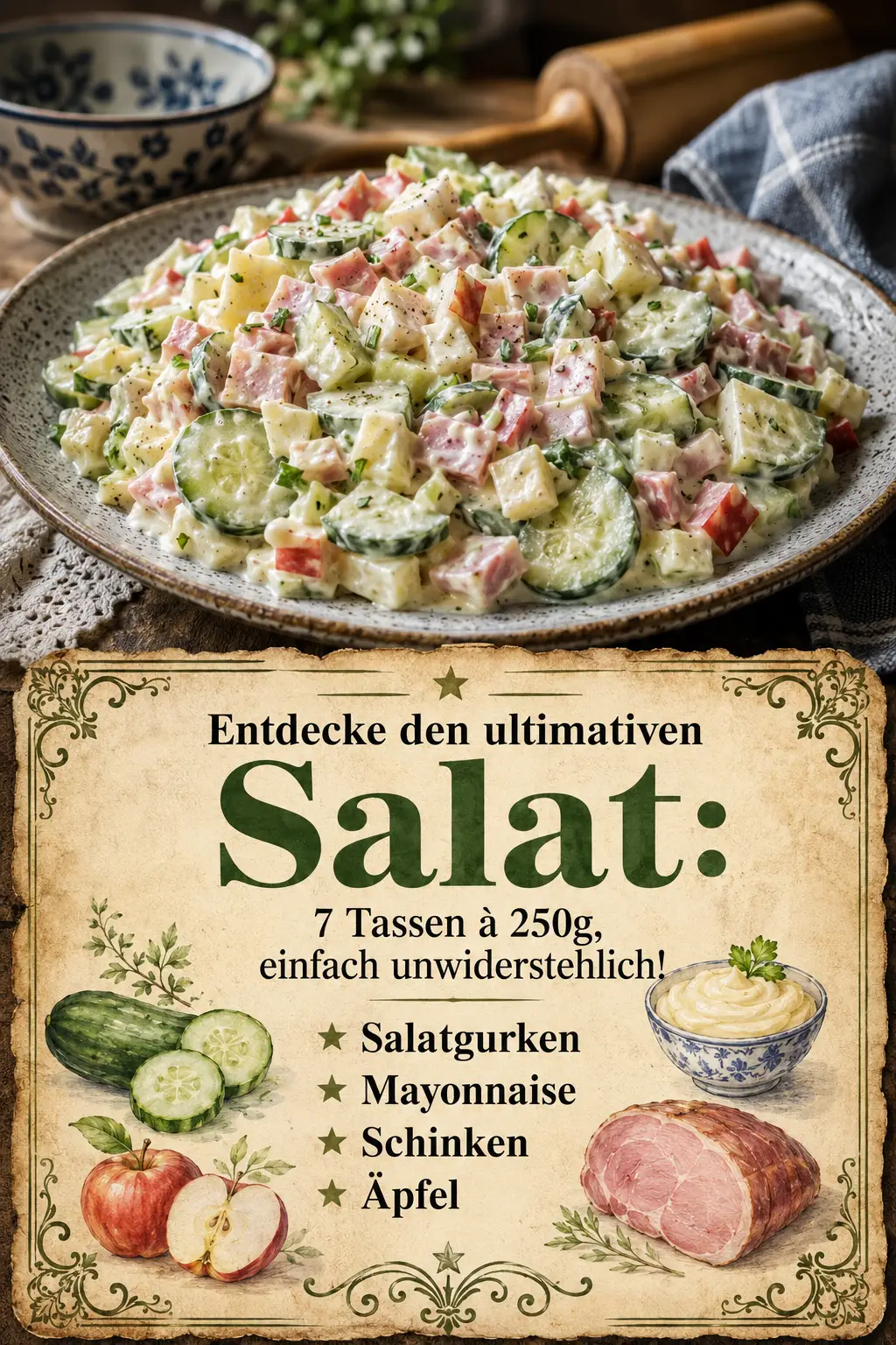 Entdecke den ultimativen Salat: 7 Tassen à 250g, einfach unwiderstehlich!