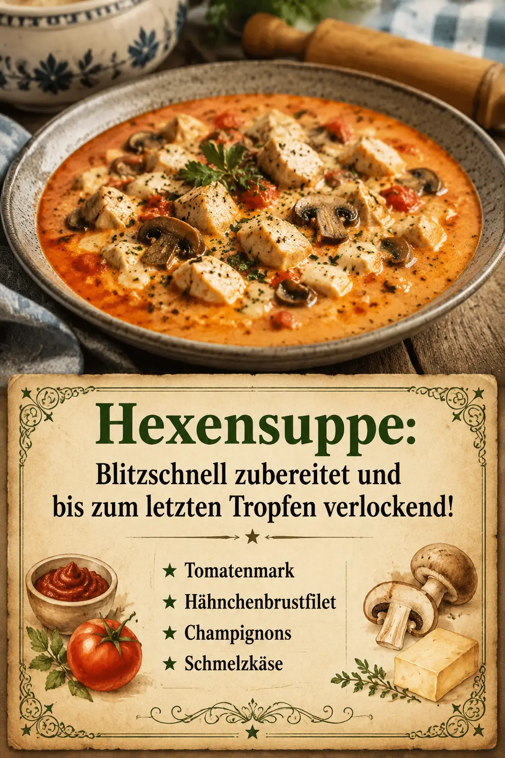Hexensuppe: Blitzschnell zubereitet und bis zum letzten Tropfen verlockend!