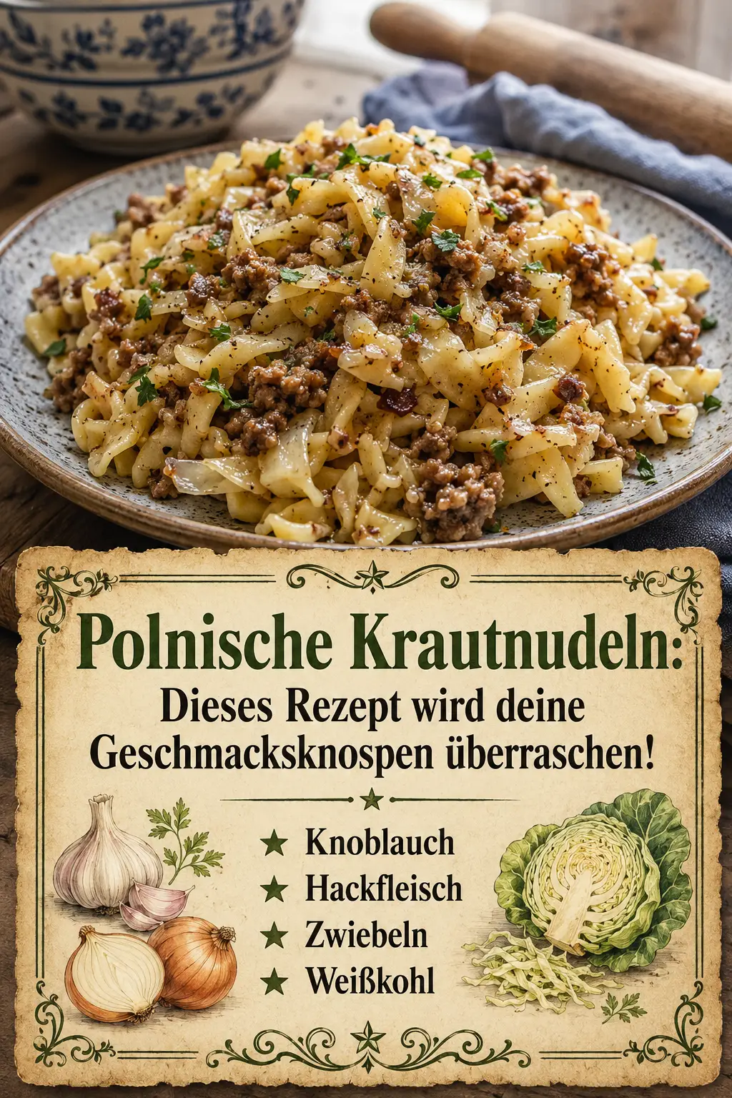 Polnische Krautnudeln: Dieses Rezept wird deine Geschmacksknospen überraschen!