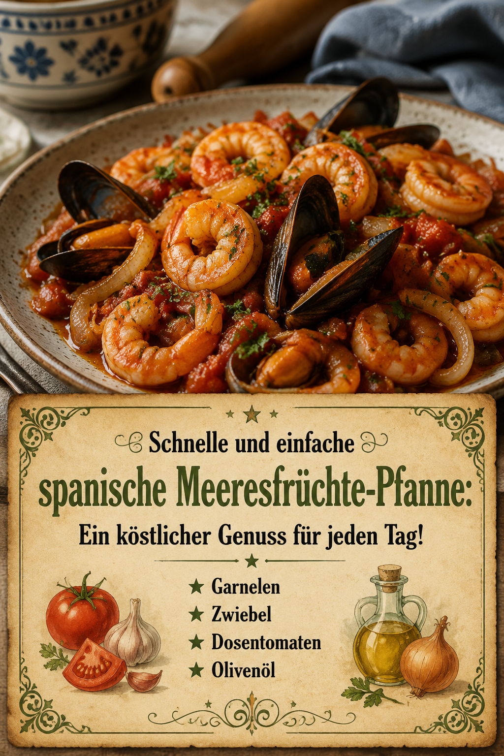 Schnelle und einfache spanische Meeresfrüchte-Pfanne: Ein köstlicher Genuss für jeden Tag!