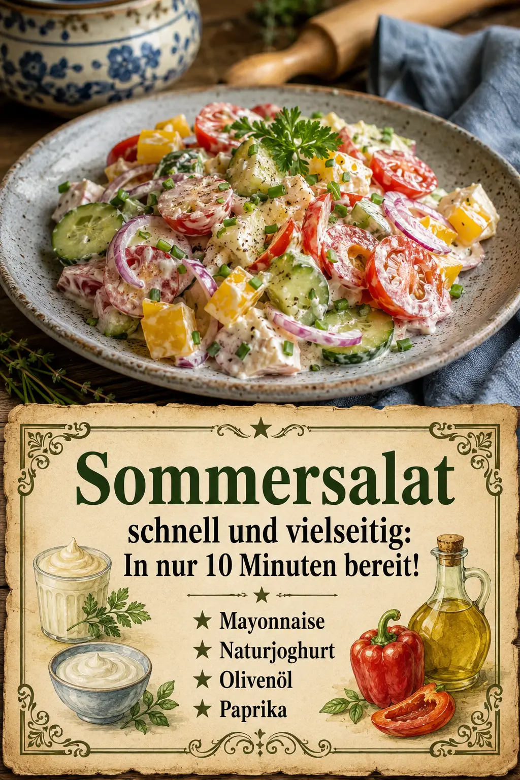 Sommersalat schnell und vielseitig: In nur 10 Minuten bereit!