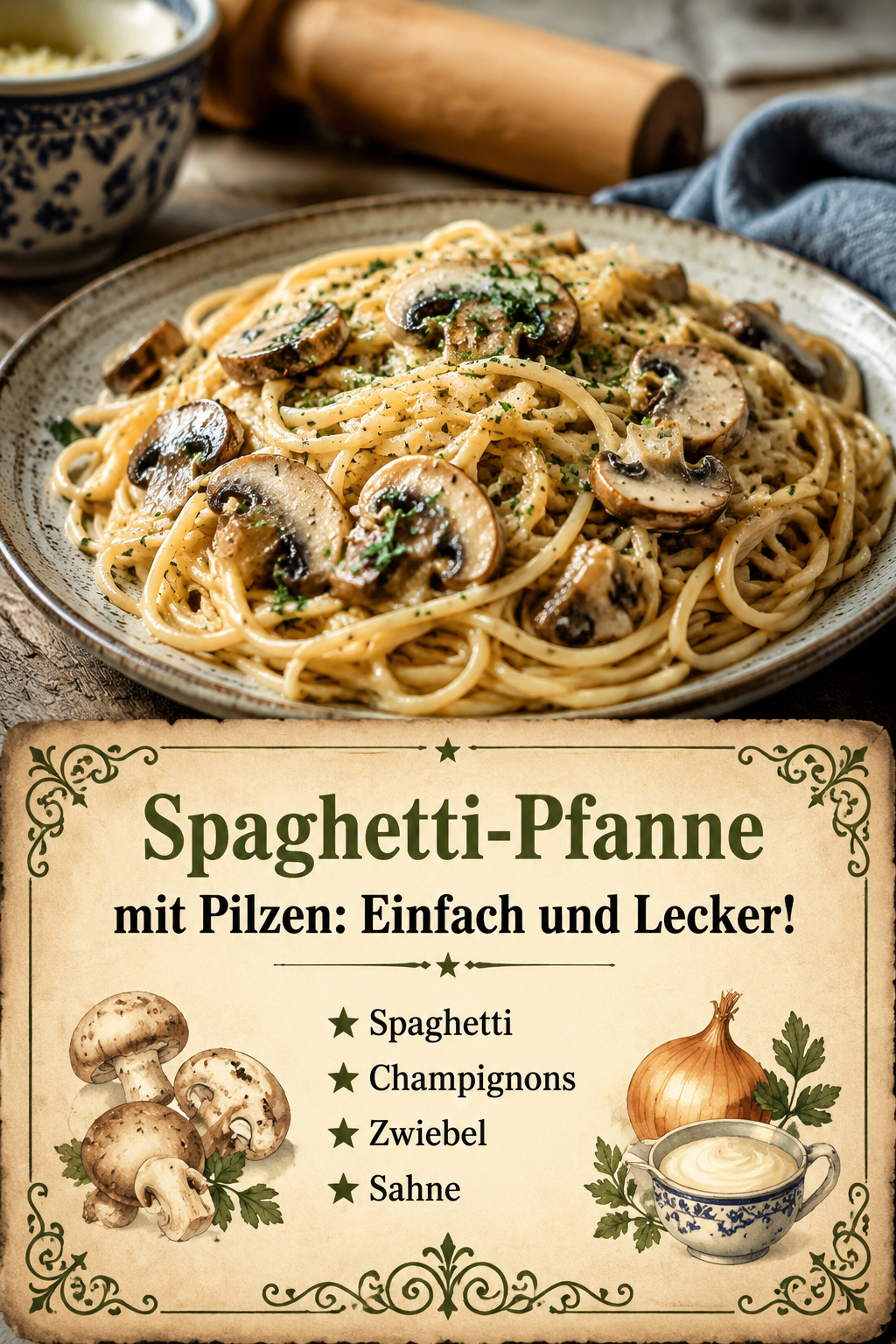 Spaghetti-Pfanne mit Pilzen: Einfach und Lecker!