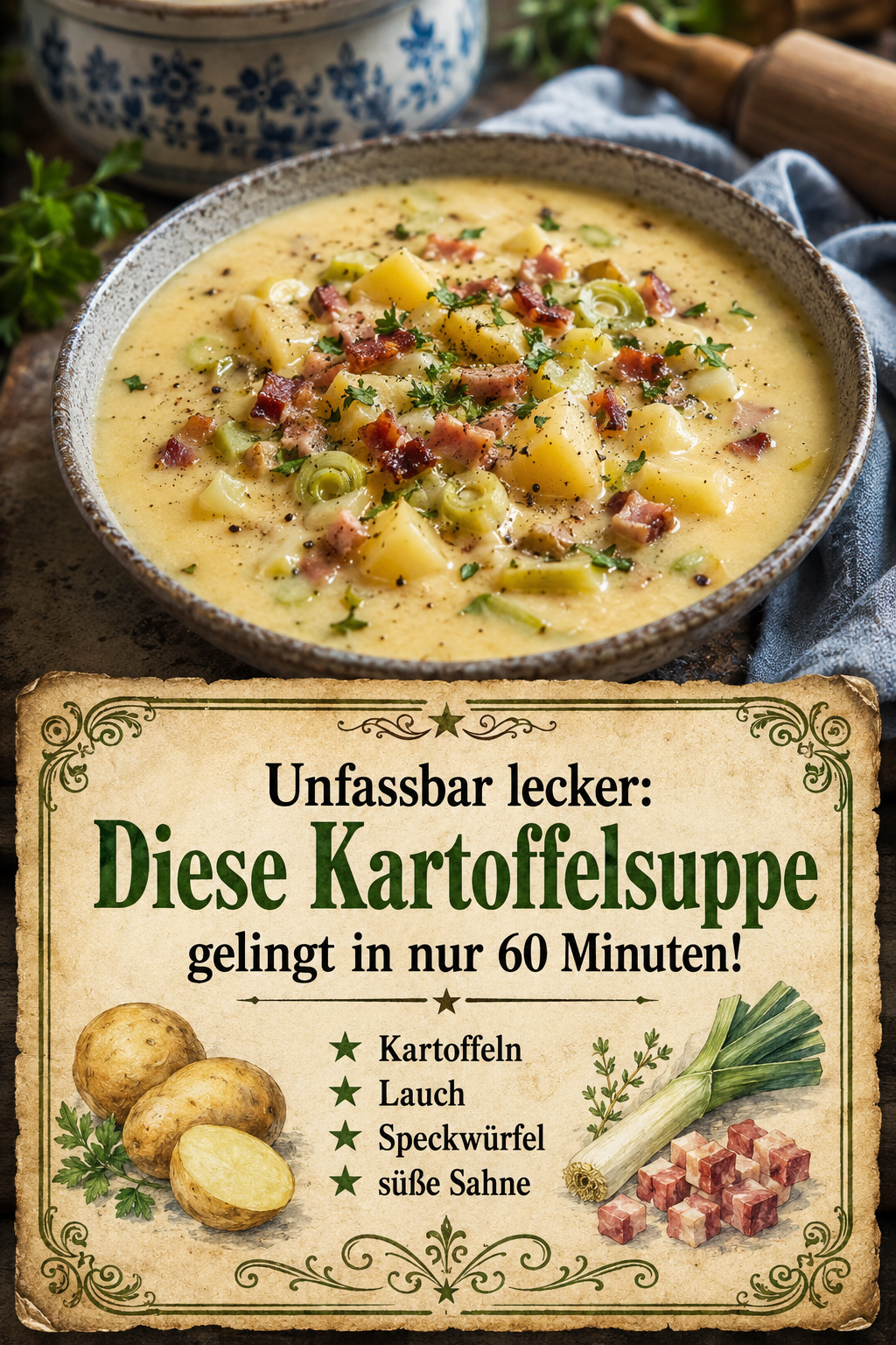 Unfassbar lecker: Diese Kartoffelsuppe gelingt in nur 60 Minuten!