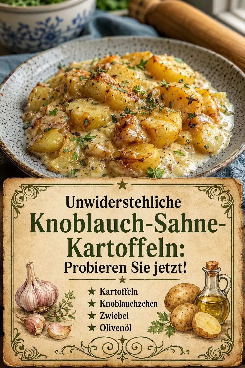 Unwiderstehliche Knoblauch-Sahne-Kartoffeln: Probieren Sie jetzt!