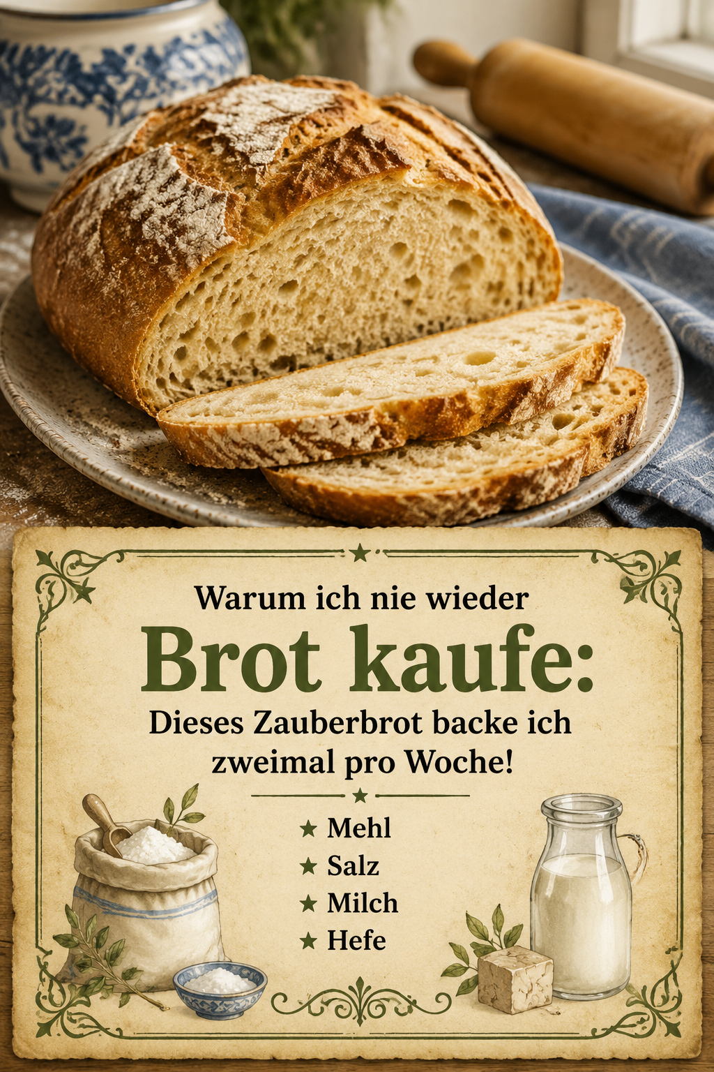 Warum ich nie wieder Brot kaufe: Dieses Zauberbrot backe ich zweimal pro Woche!