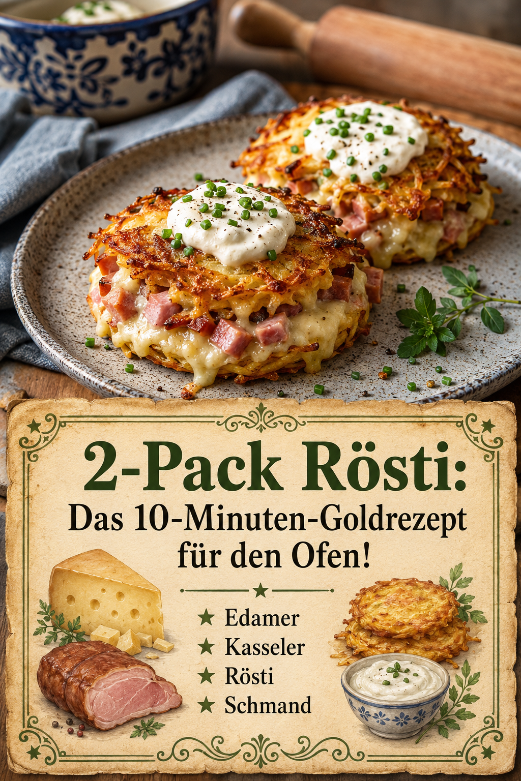 2-Pack Rösti: Das 10-Minuten-Goldrezept für den Ofen!