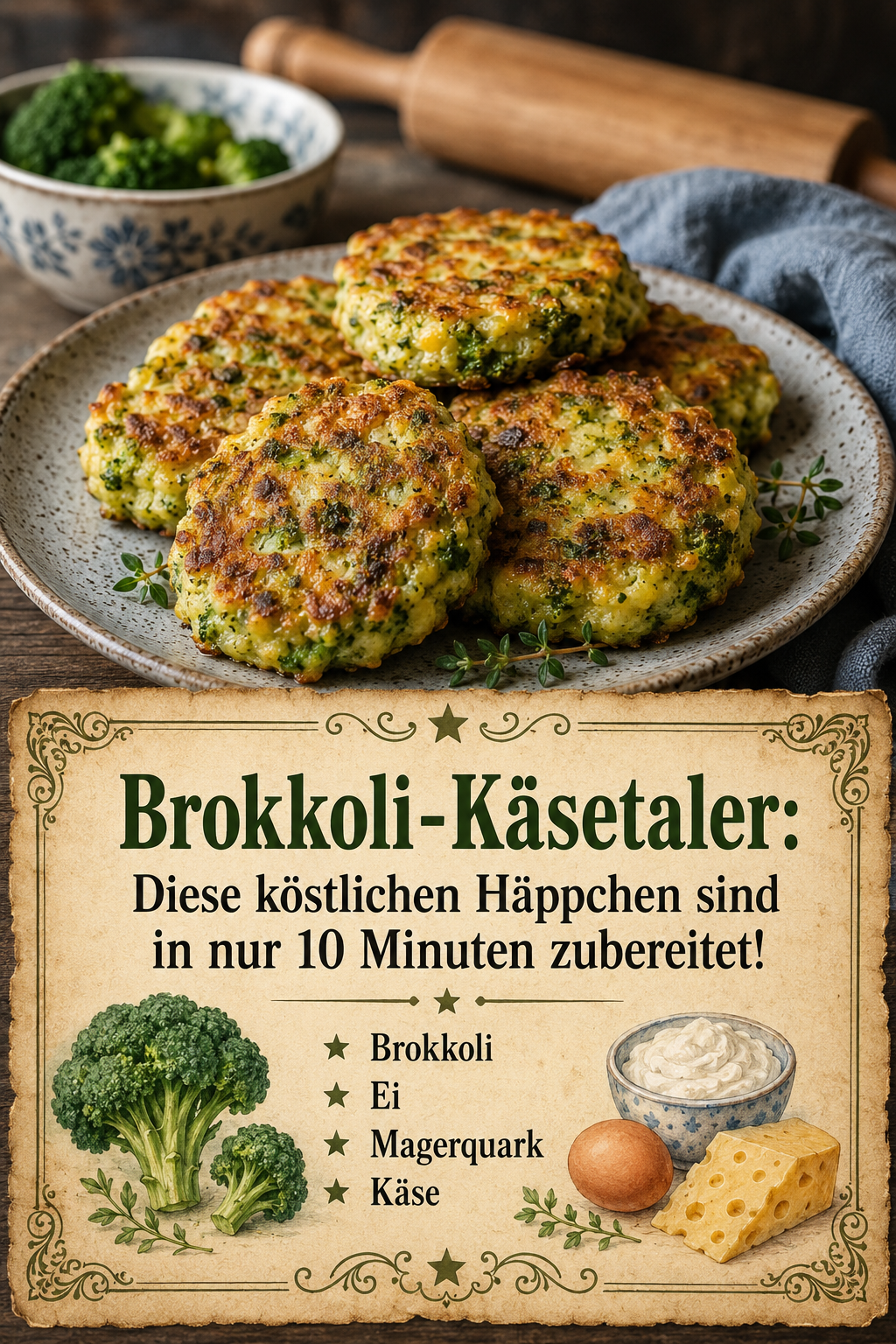 Brokkoli-Käsetaler: Diese köstlichen Häppchen sind in nur 10 Minuten zubereitet!