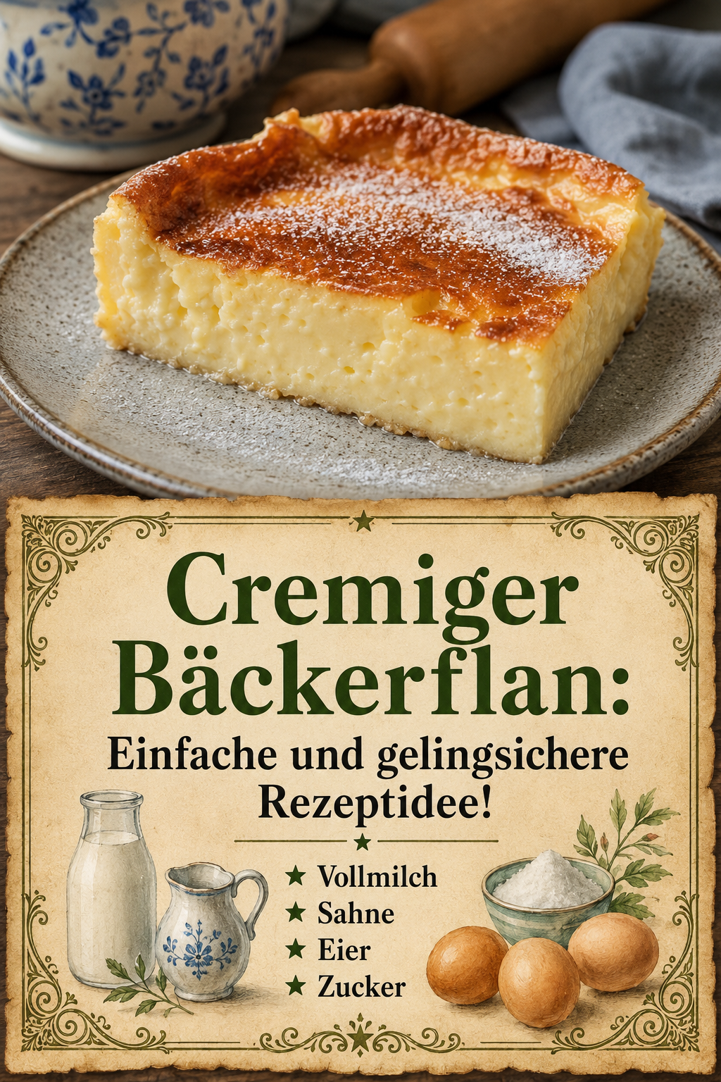 Cremiger Bäckerflan: Einfache und gelingsichere Rezeptidee!