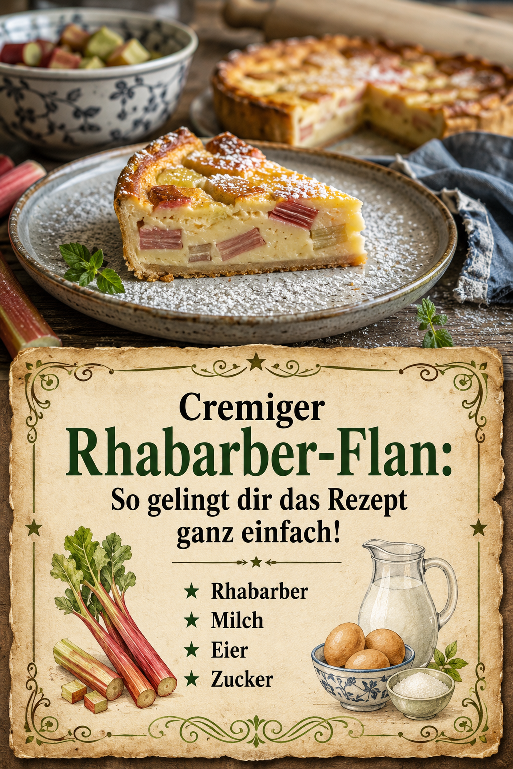 Cremiger Rhabarber-Flan: So gelingt dir das Rezept ganz einfach!