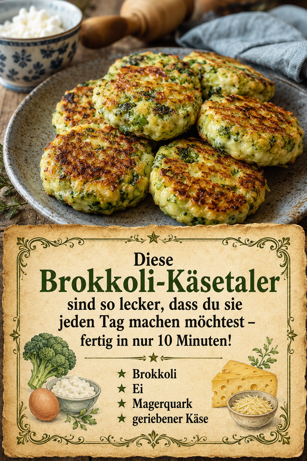 Diese Brokkoli-Käsetaler sind so lecker, dass du sie jeden Tag machen möchtest – fertig in nur 10 Minuten!