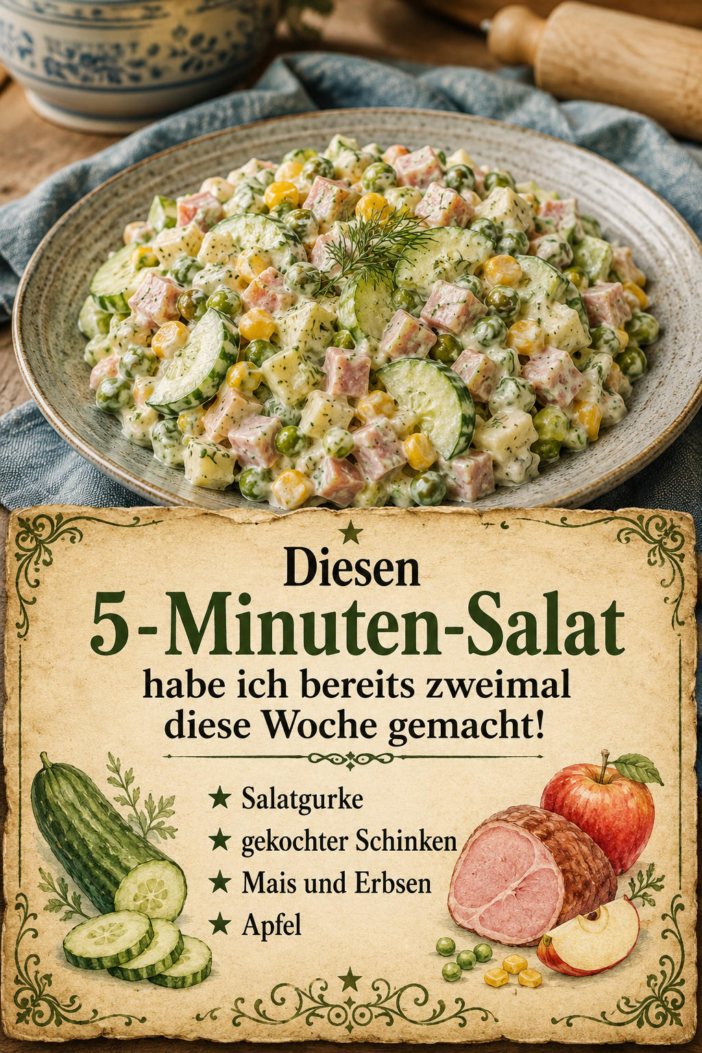 Diesen 5-Minuten-Salat habe ich bereits zweimal diese Woche gemacht!