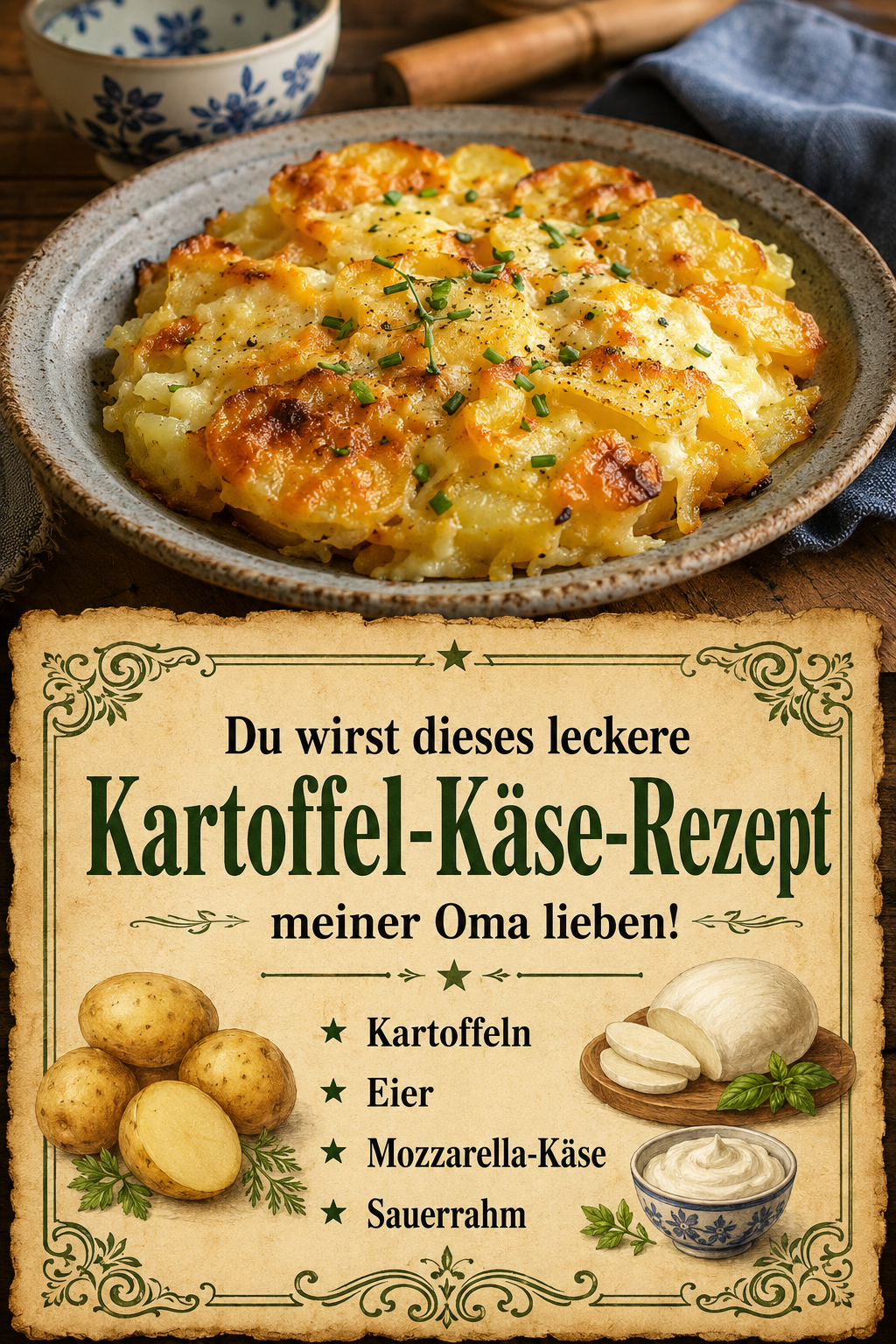 Du wirst dieses leckere Kartoffel-Käse-Rezept meiner Oma lieben!