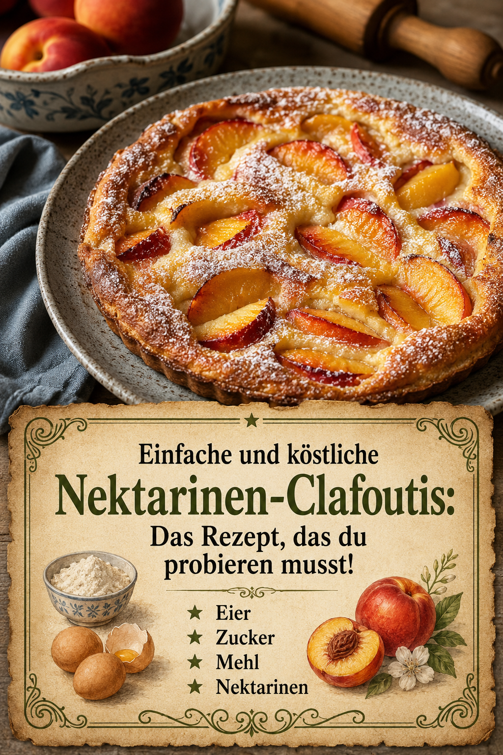 Einfache und köstliche Nektarinen-Clafoutis: Das Rezept, das du probieren musst!