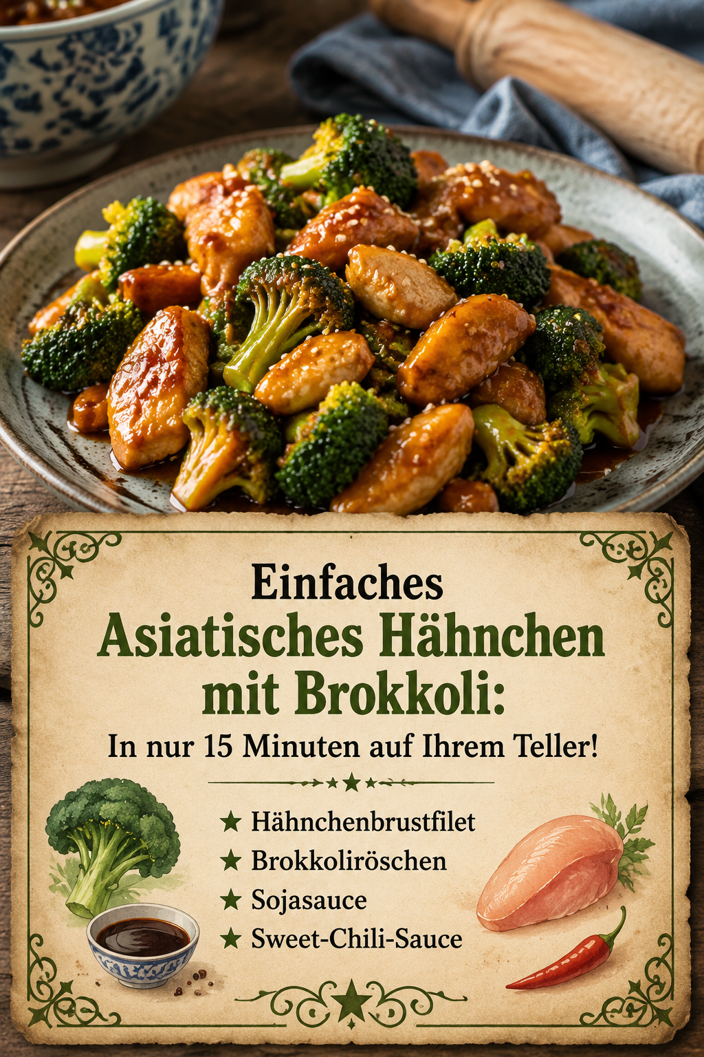 Einfaches Asiatisches Hähnchen mit Brokkoli: In nur 15 Minuten auf Ihrem Teller!