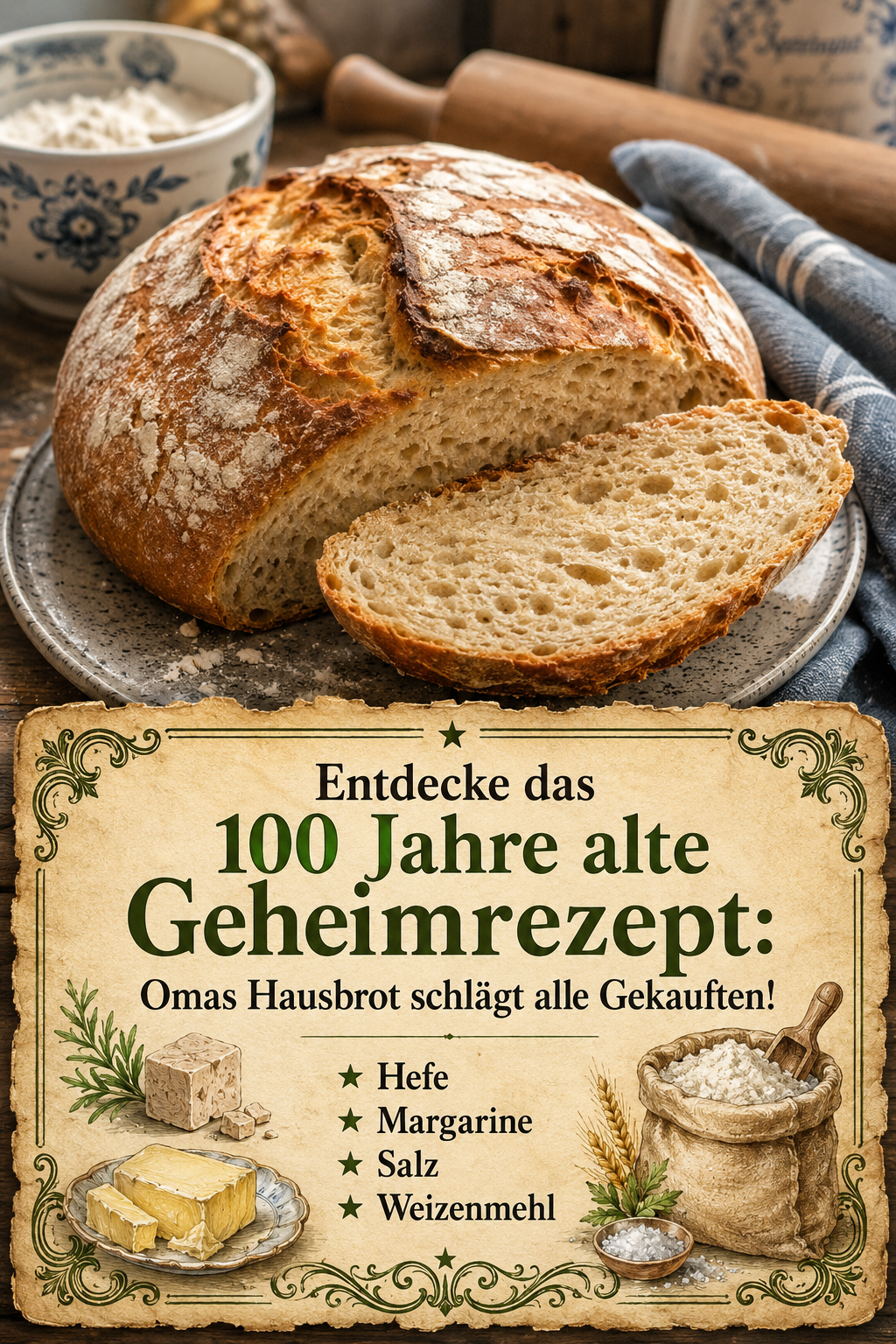 Entdecke das 100 Jahre alte Geheimrezept: Omas Hausbrot schlägt alle Gekauften!