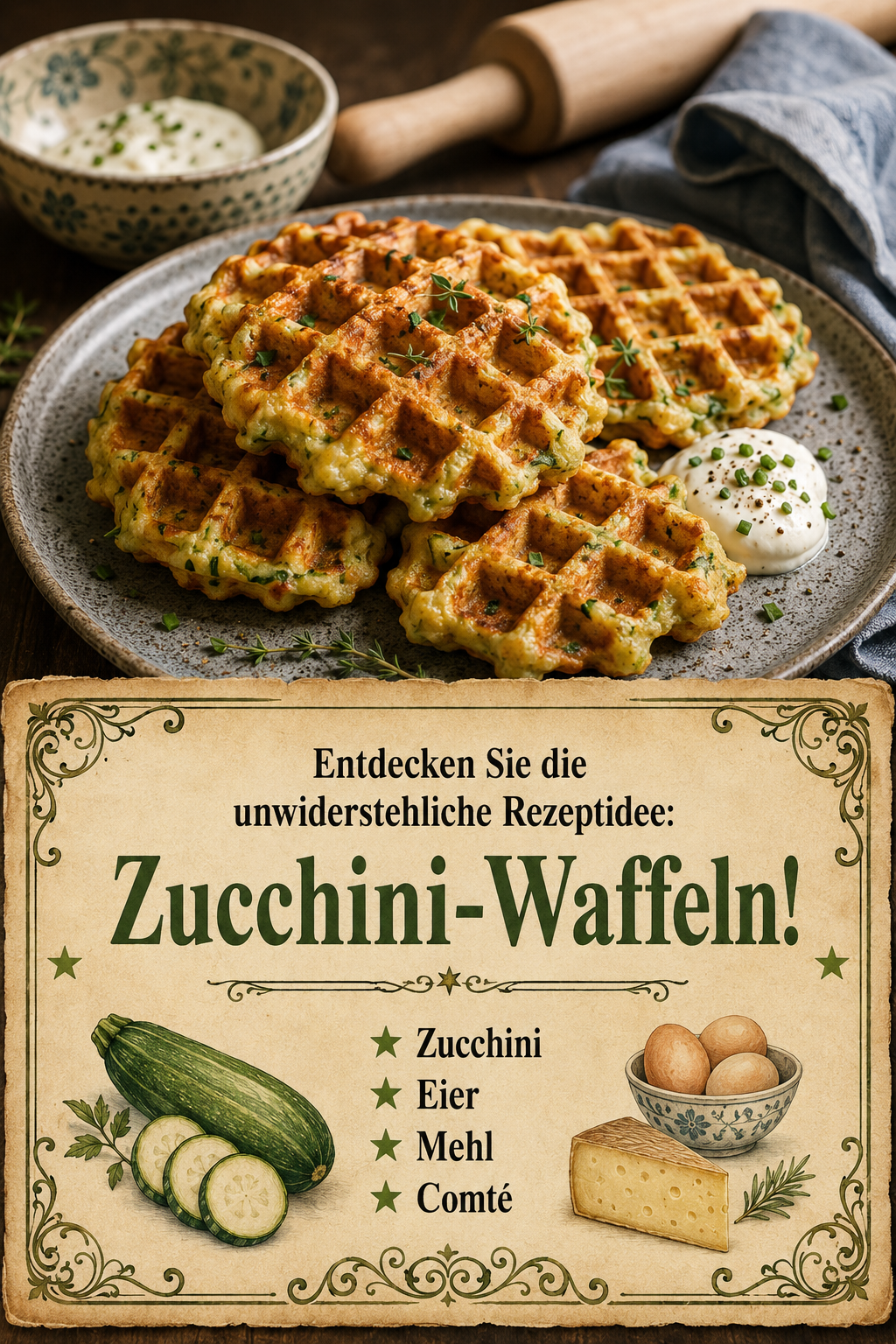 Entdecken Sie die unwiderstehliche Rezeptidee: Zucchini-Waffeln!