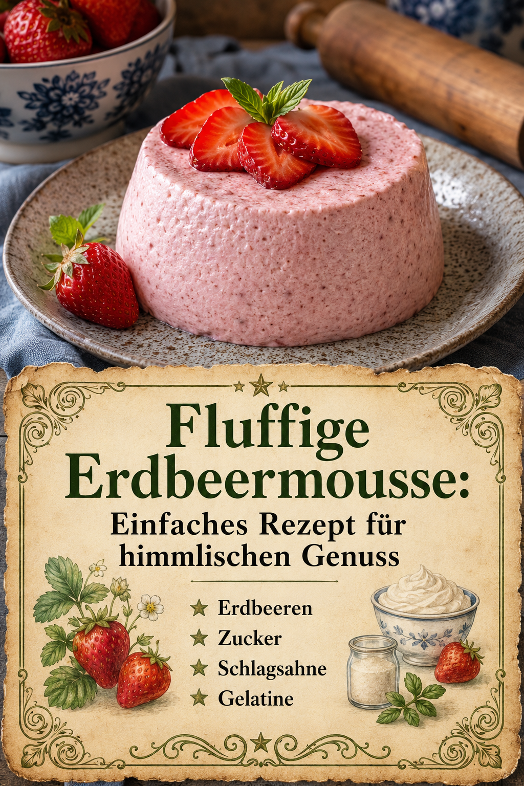 Fluffige Erdbeermousse: Einfaches Rezept für himmlischen Genuss