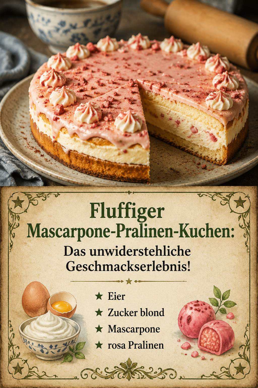 Fluffiger Mascarpone-Pralinen-Kuchen: Das unwiderstehliche Geschmackserlebnis!
