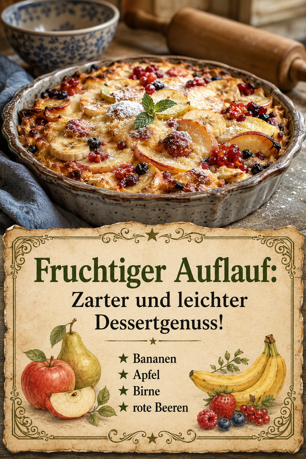 Fruchtiger Auflauf: Zarter und leichter Dessertgenuss!