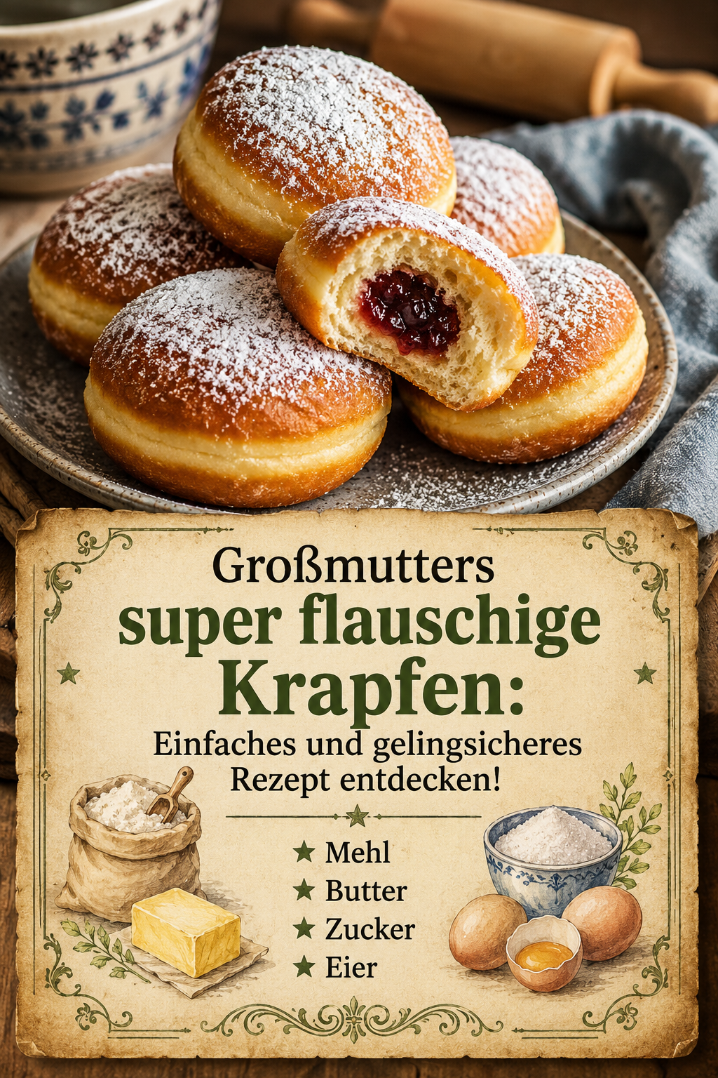 Großmutters super flauschige Krapfen: Einfaches und gelingsicheres Rezept entdecken!