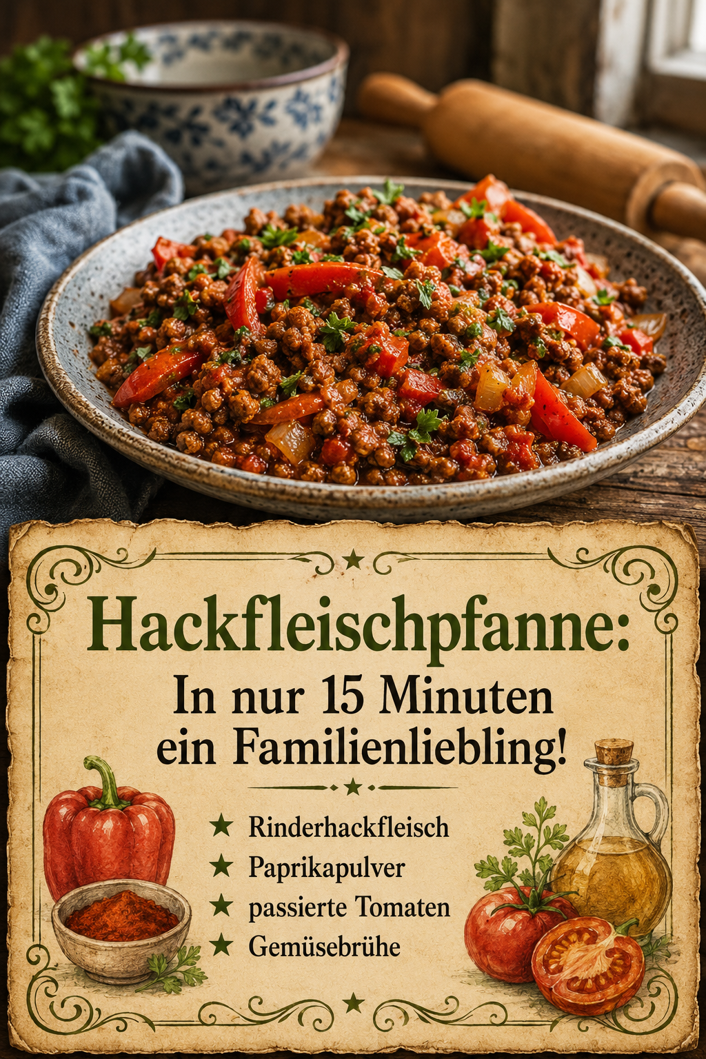 Hackfleischpfanne: In nur 15 Minuten ein Familienliebling!