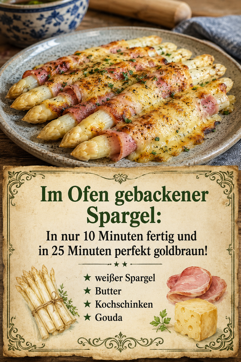 Im Ofen gebackener Spargel: In nur 10 Minuten fertig und in 25 Minuten perfekt goldbraun!