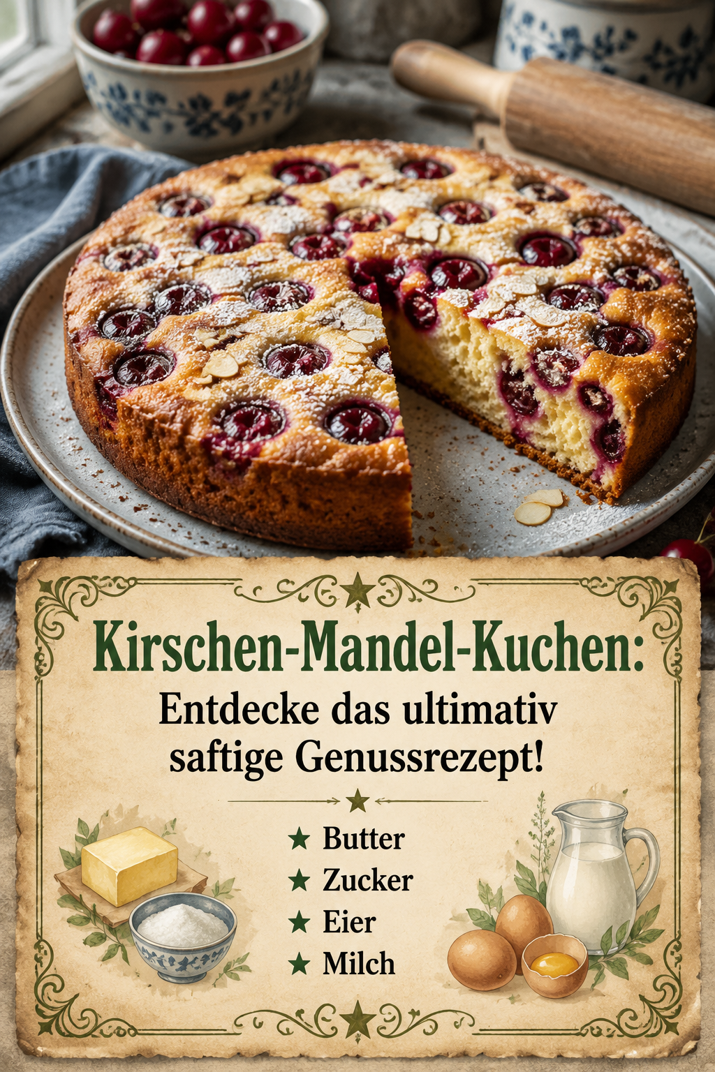 Kirschen-Mandel-Kuchen: Entdecke das ultimativ saftige Genussrezept!