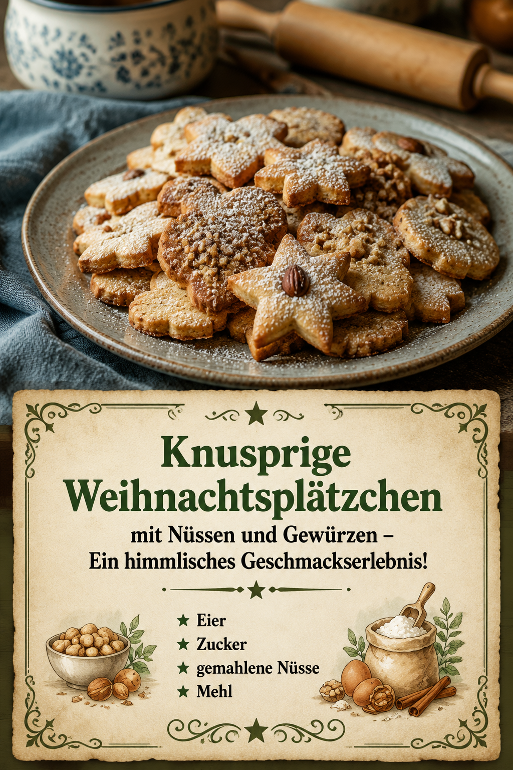 Knusprige Weihnachtsplätzchen mit Nüssen und Gewürzen – Ein himmlisches Geschmackserlebnis!
