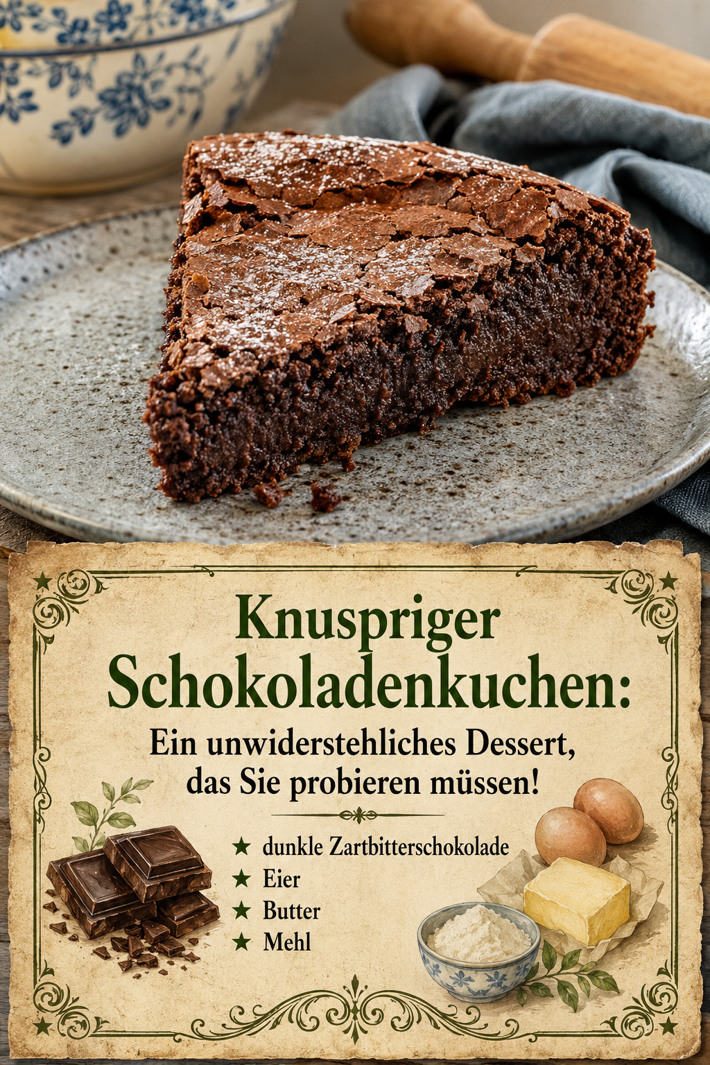 Knuspriger Schokoladenkuchen: Ein unwiderstehliches Dessert, das Sie probieren müssen!