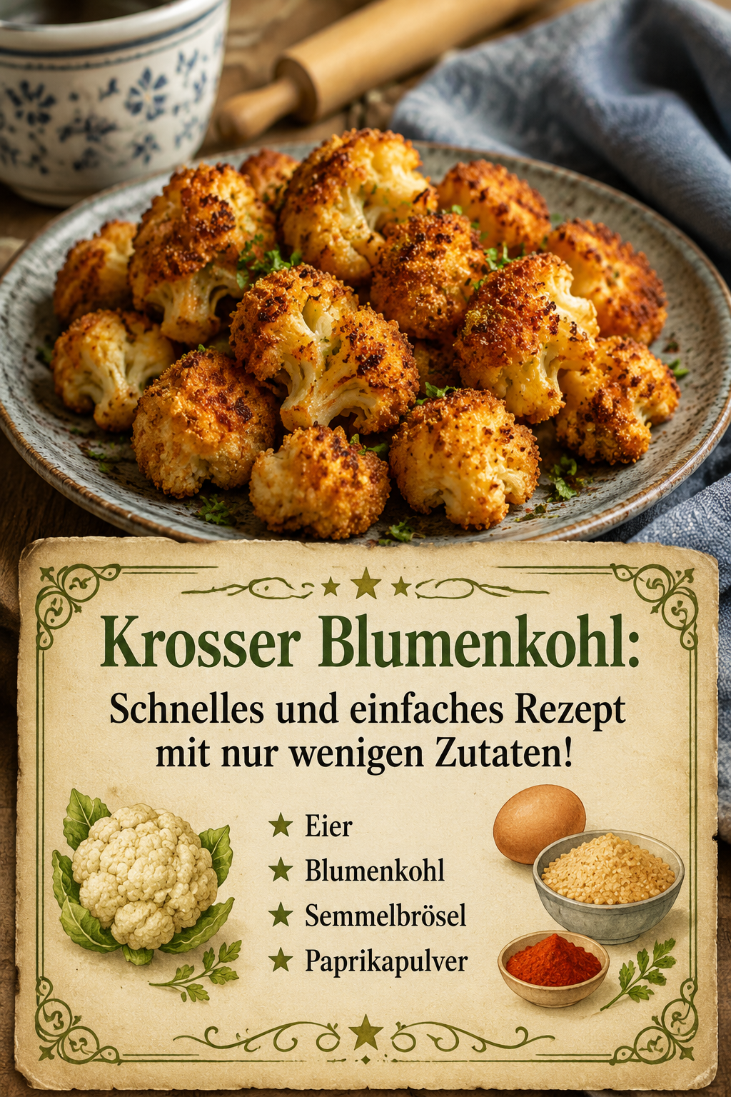 Krosser Blumenkohl: Schnelles und einfaches Rezept mit nur wenigen Zutaten!