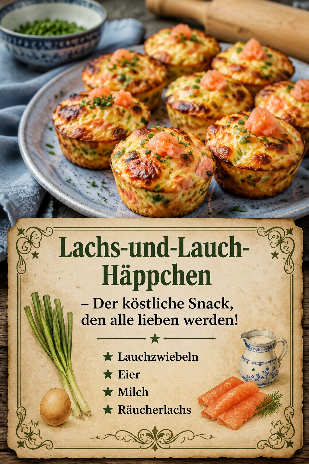 Lachs-und-Lauch-Häppchen – Der köstliche Snack, den alle lieben werden!
