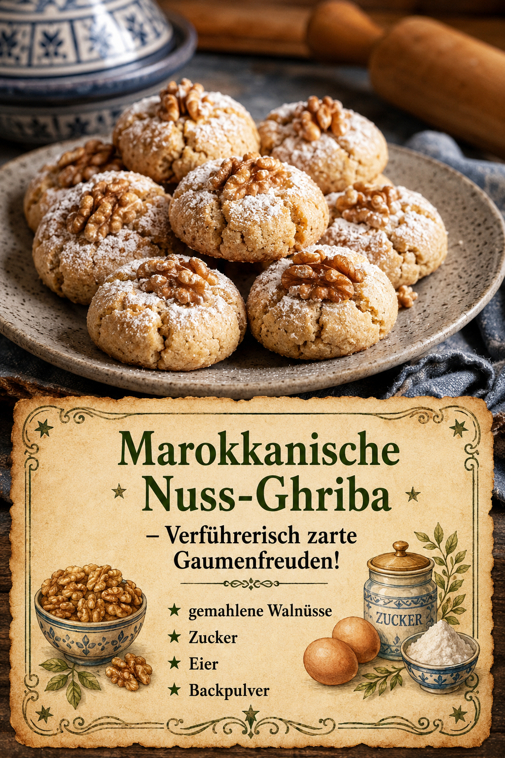 Marokkanische Nuss-Ghriba – Verführerisch zarte Gaumenfreuden!