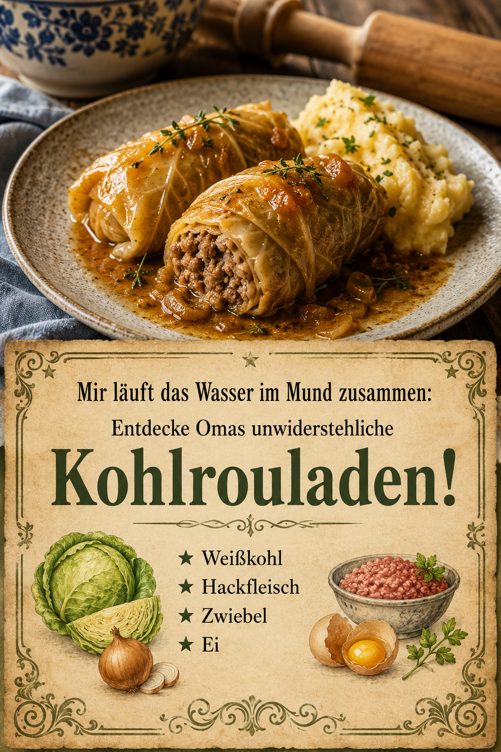 Mir läuft das Wasser im Mund zusammen: Entdecke Omas unwiderstehliche Kohlrouladen!