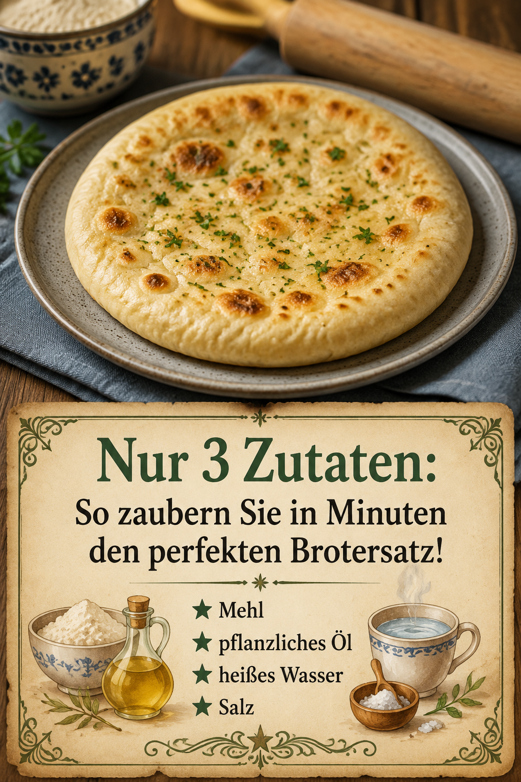 Nur 3 Zutaten: So zaubern Sie in Minuten den perfekten Brotersatz!