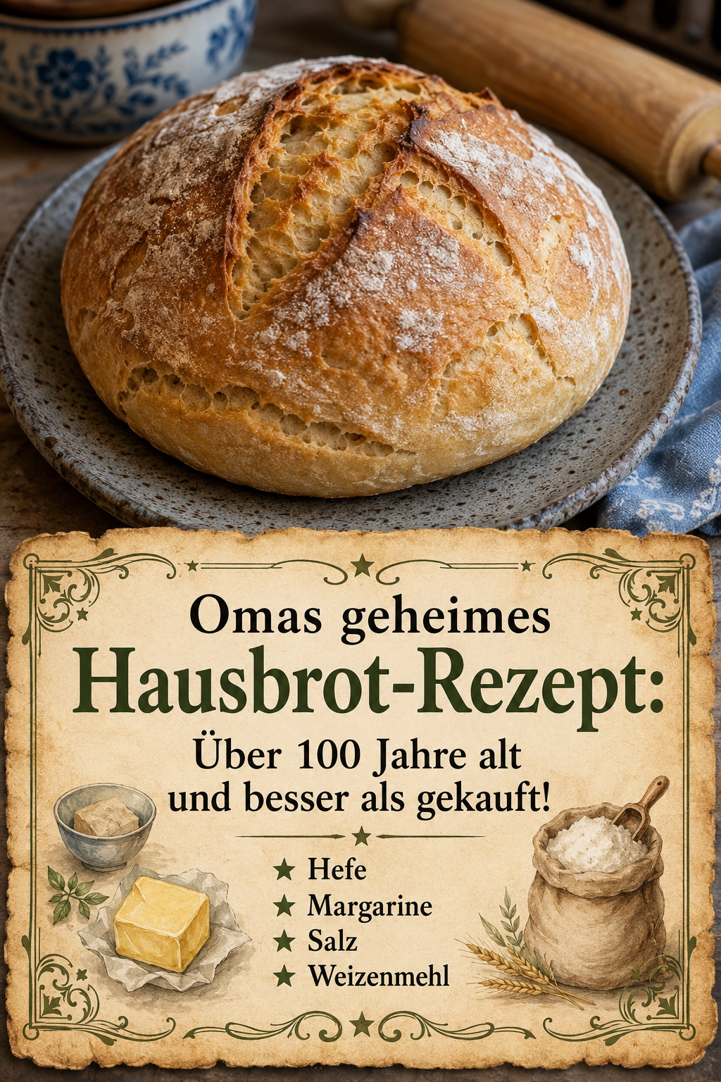 Omas geheimes Hausbrot-Rezept: Über 100 Jahre alt und besser als gekauft!