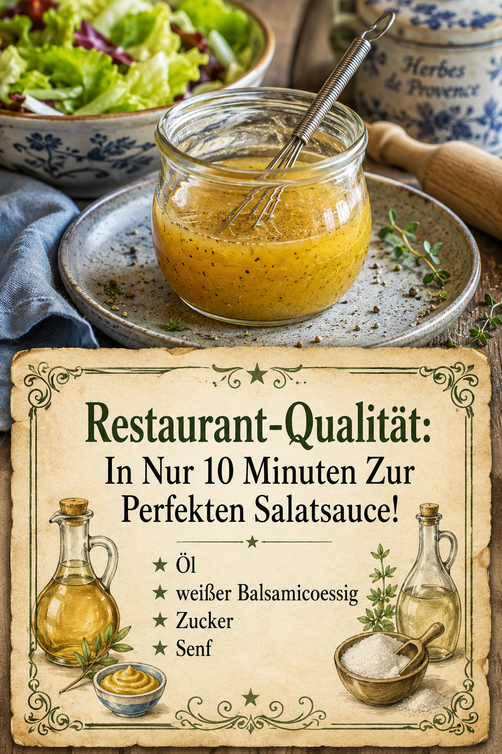 Restaurant-Qualität: In Nur 10 Minuten Zur Perfekten Salatsauce!