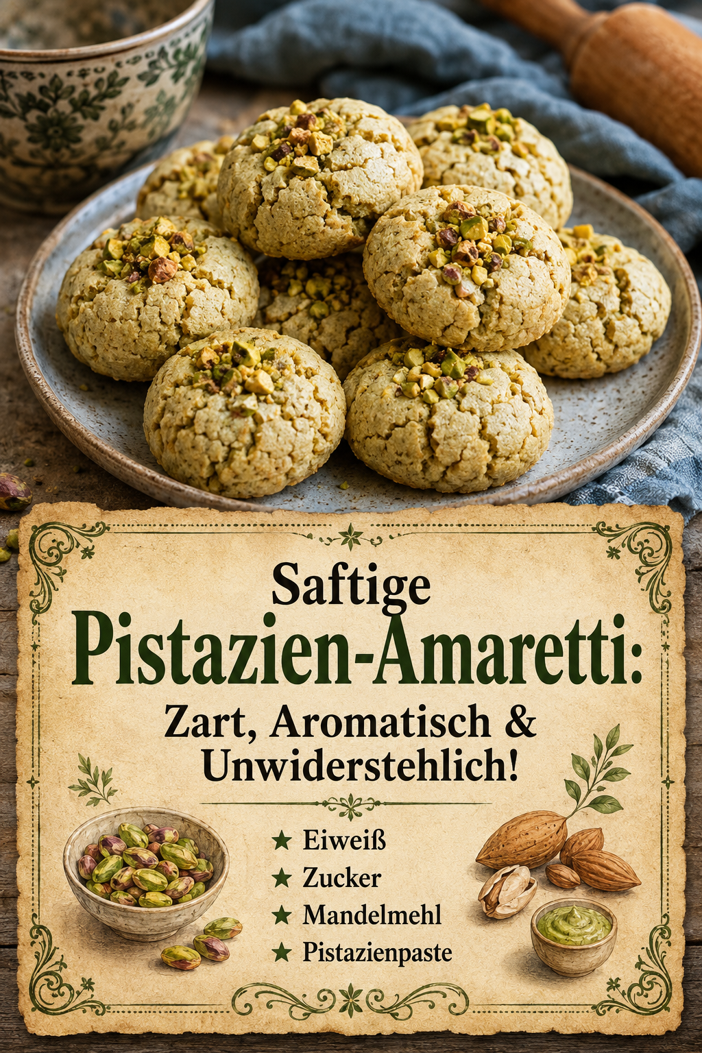 Saftige Pistazien-Amaretti: Zart, Aromatisch & Unwiderstehlich!