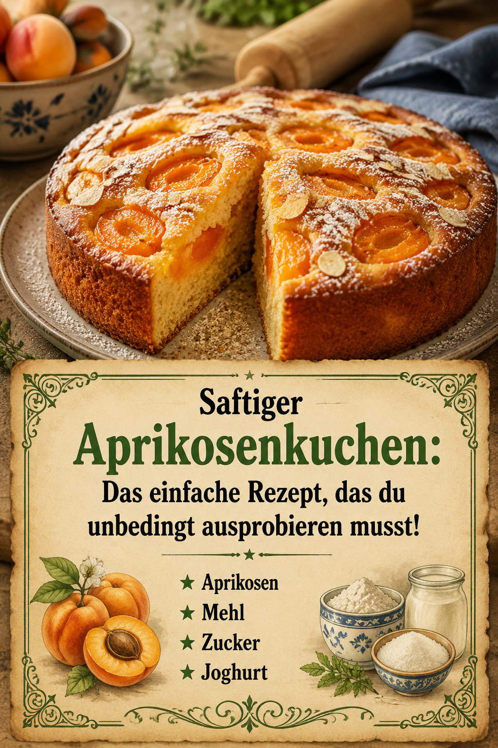 Saftiger Aprikosenkuchen: Das einfache Rezept, das du unbedingt ausprobieren musst!