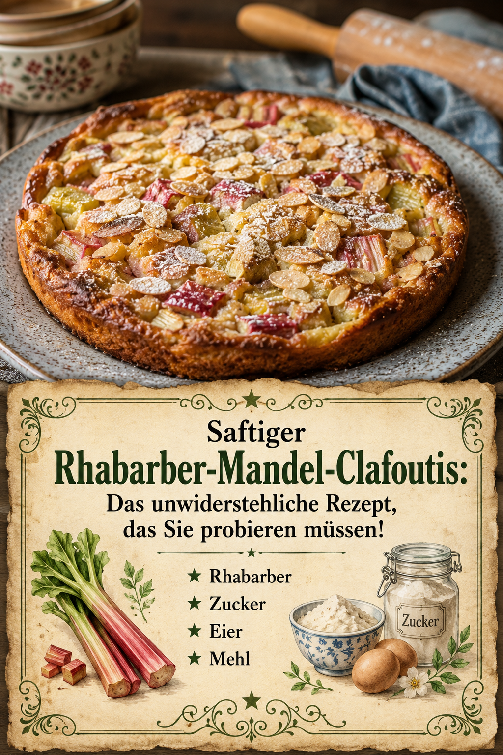 Saftiger Rhabarber-Mandel-Clafoutis: Das unwiderstehliche Rezept, das Sie probieren müssen!