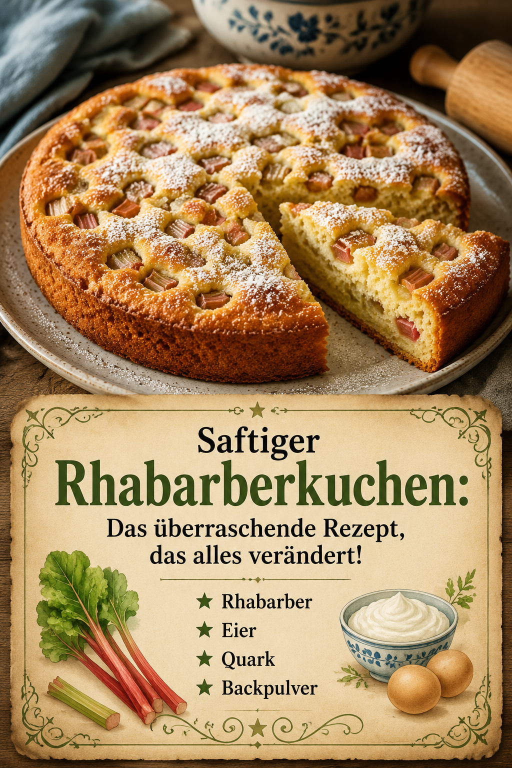 Saftiger Rhabarberkuchen: Das überraschende Rezept, das alles verändert!