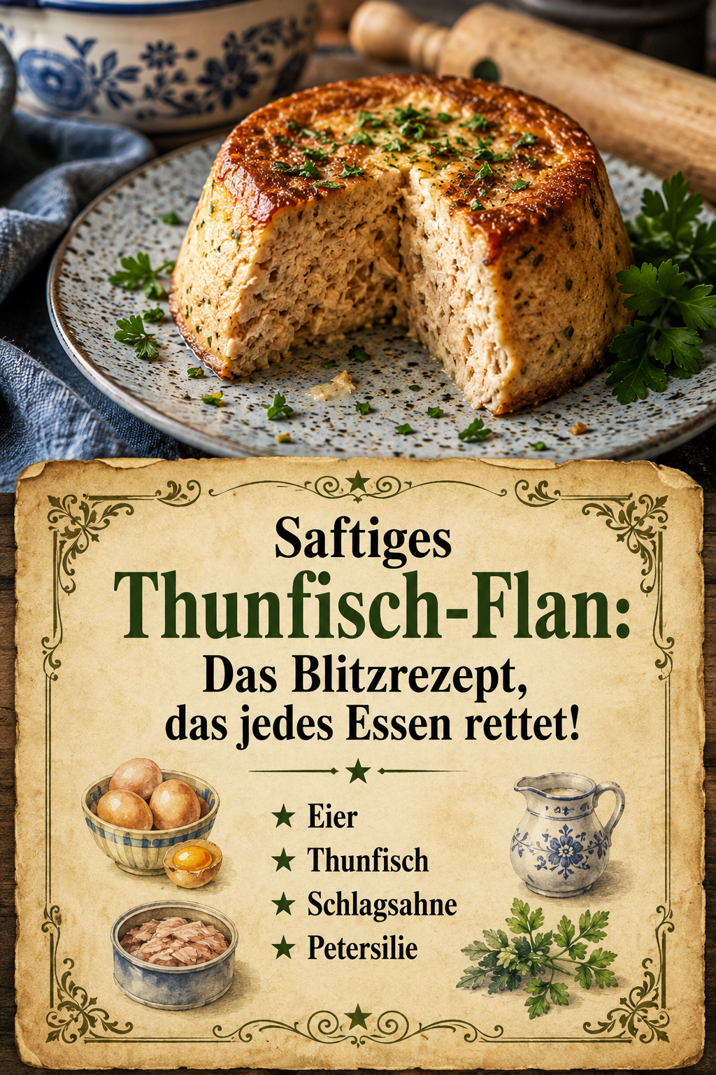Saftiges Thunfisch-Flan: Das Blitzrezept, das jedes Essen rettet!