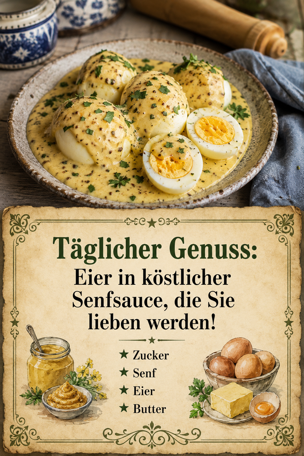 Täglicher Genuss: Eier in köstlicher Senfsauce, die Sie lieben werden!