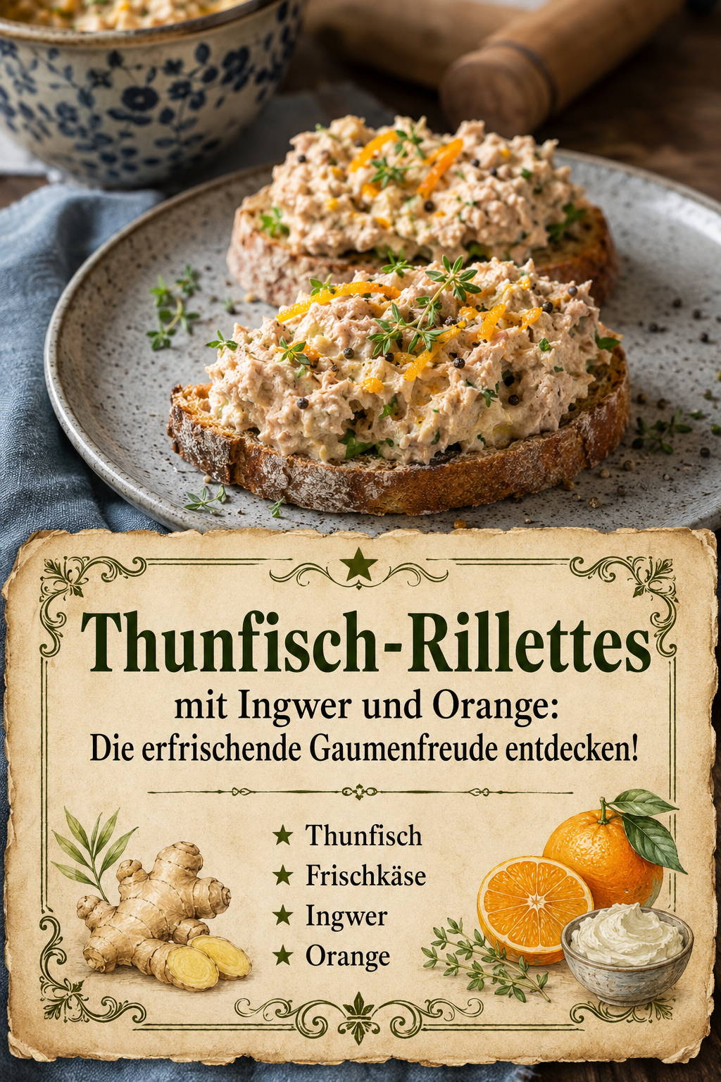 Thunfisch-Rillettes mit Ingwer und Orange: Die erfrischende Gaumenfreude entdecken!