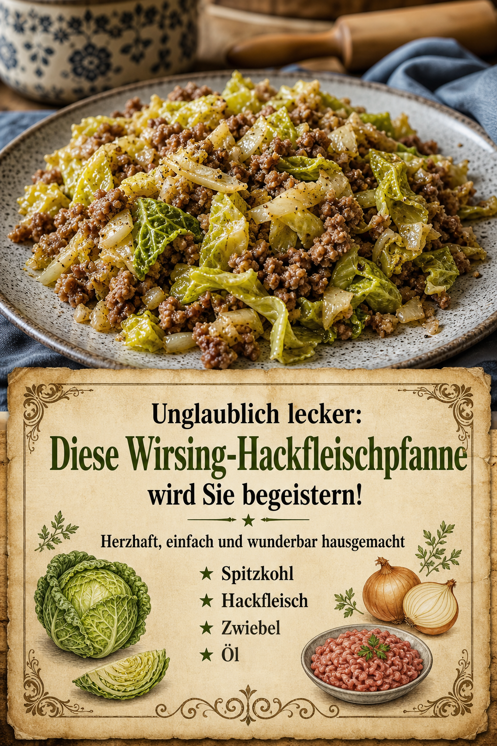 Unglaublich lecker: Diese Wirsing-Hackfleischpfanne wird Sie begeistern!